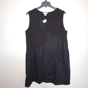 Cynthia Rowley women's linen blend black dress pockets size 3X new witho…